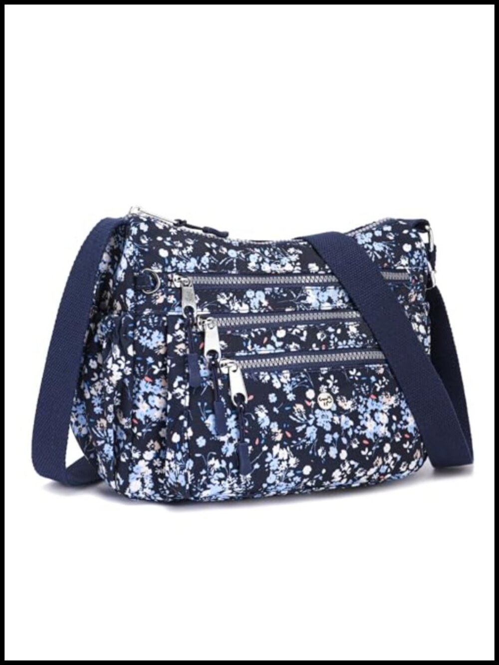 Nylon Crossbody Bag Multi Pocket Purses Messenger Shoulder Bag